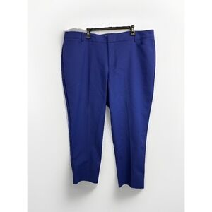 Eloquii Kady Royal Blue Ankle Pants Womens size 22R Cotton Blend 46X30